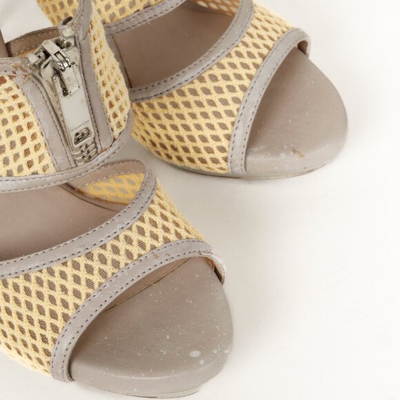 Burberry Grey Taupe Cut-Out Zipper Stiletto Heels - Picture 6 of 11